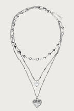 Love Heart Pearly Layered Necklace