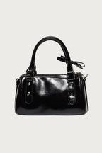 Faux Leather Heart Locket Bag
