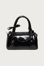 Faux Leather Heart Locket Bag