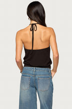 Bondi Cinched Waist Halter Top