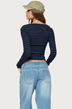 Tamarya Striped Long Sleeve Top