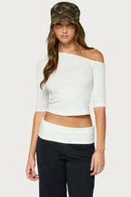 Abie Off Shoulder Three-Quarter Sleeve Top