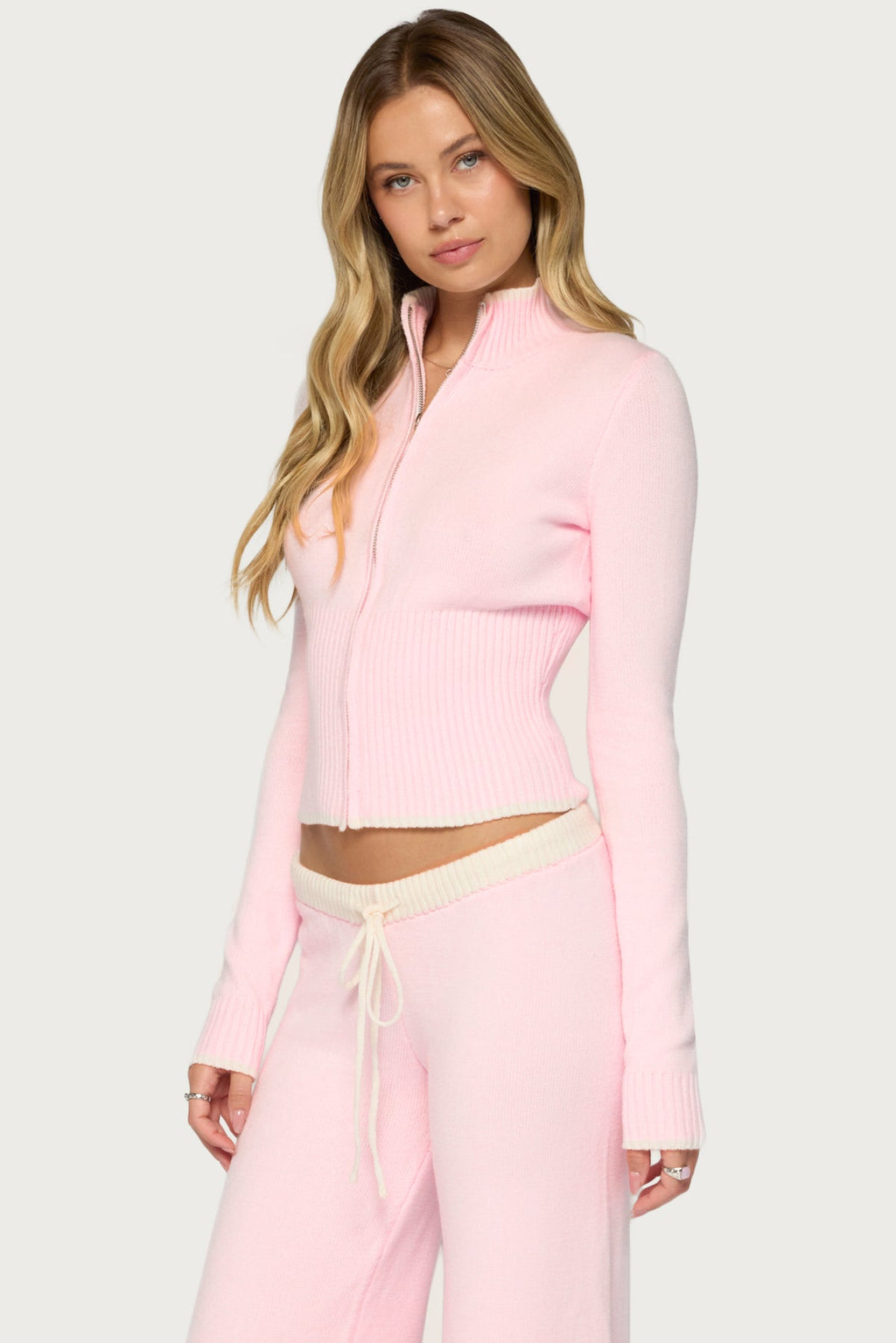 Hanin High Neck Knit Cardigan