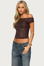 Odeth Off Shoulder Studded Top