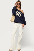 80 Girl Off Shoulder Sweatshirt