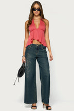 Kinsleigh Asymmetric Babydoll Top