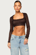 Jewls Long Sleeve Lace Crop Top