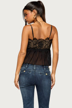 Emmalynn Floral Chiffon Babydoll Top