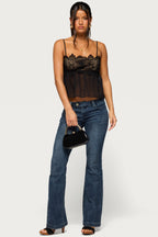 Emmalynn Floral Chiffon Babydoll Top