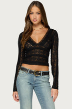 Saira Lace Long Sleeve Top