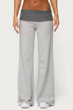 Sunnie Contrast Foldover Pants