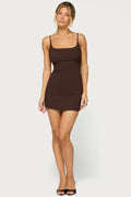 Peara Scoop Neck Woven Mini Dress