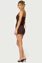 Peara Scoop Neck Woven Mini Dress