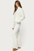 Fika Quarter Zip Cable Knit Sweater