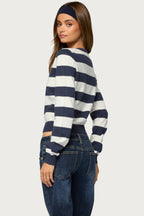 Austen Striped V Neck Sweater