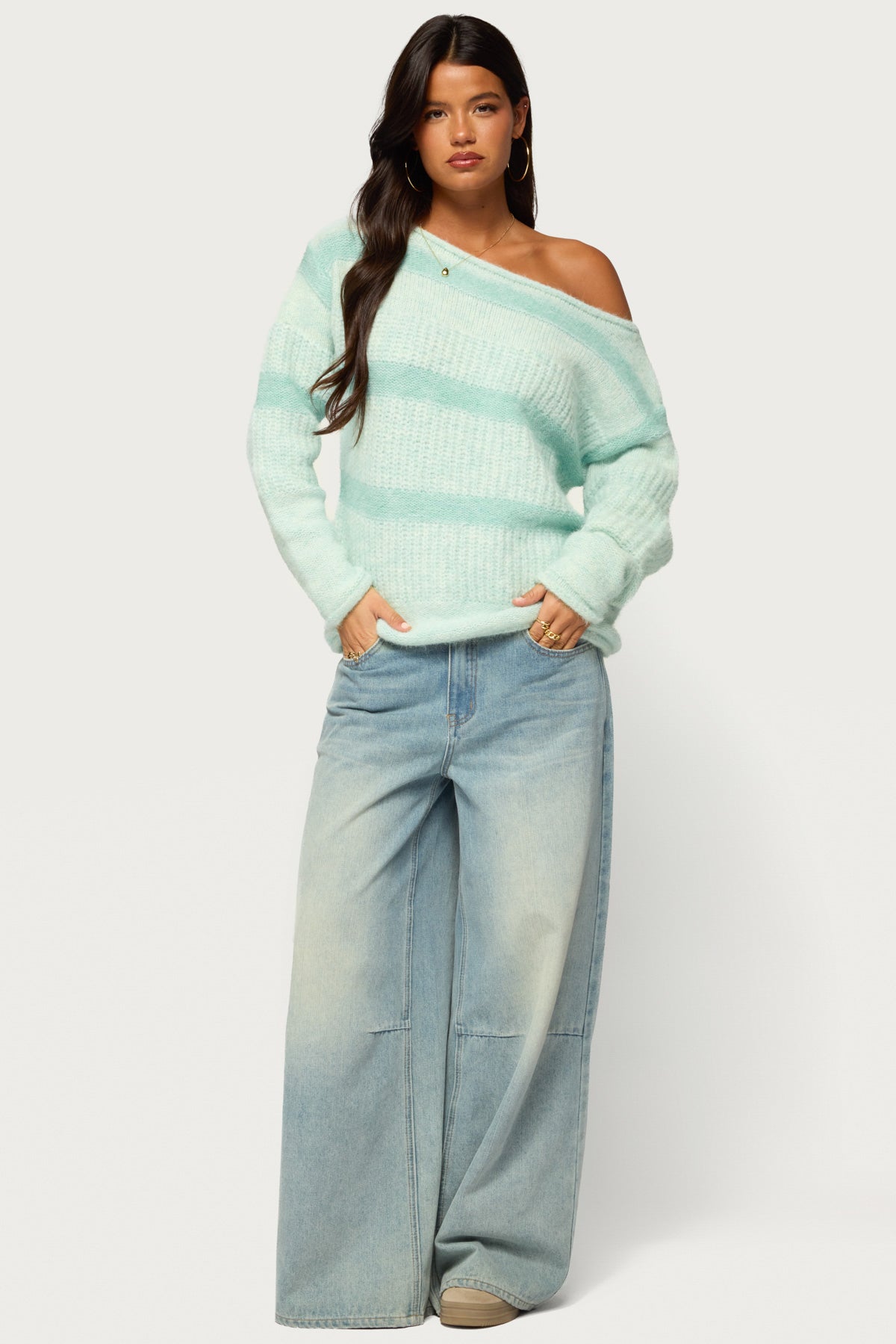 Sheree Striped Chunky Knit Sweater