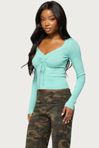 Phaye Drawstring Knit Sweater