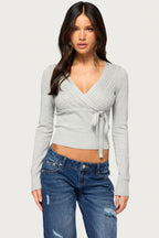 Tarlee Long Sleeve Wrap Top