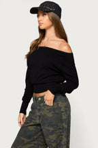 Bekky Off Shoulder Knit Sweater