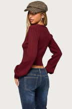 Rozee V Neck Knit Cardigan
