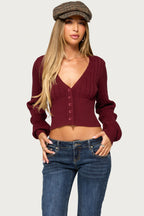 Rozee V Neck Knit Cardigan