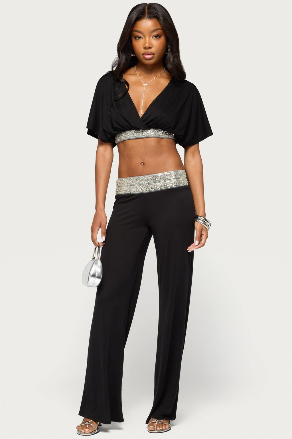 Tolly Beaded  Straight Leg Pants