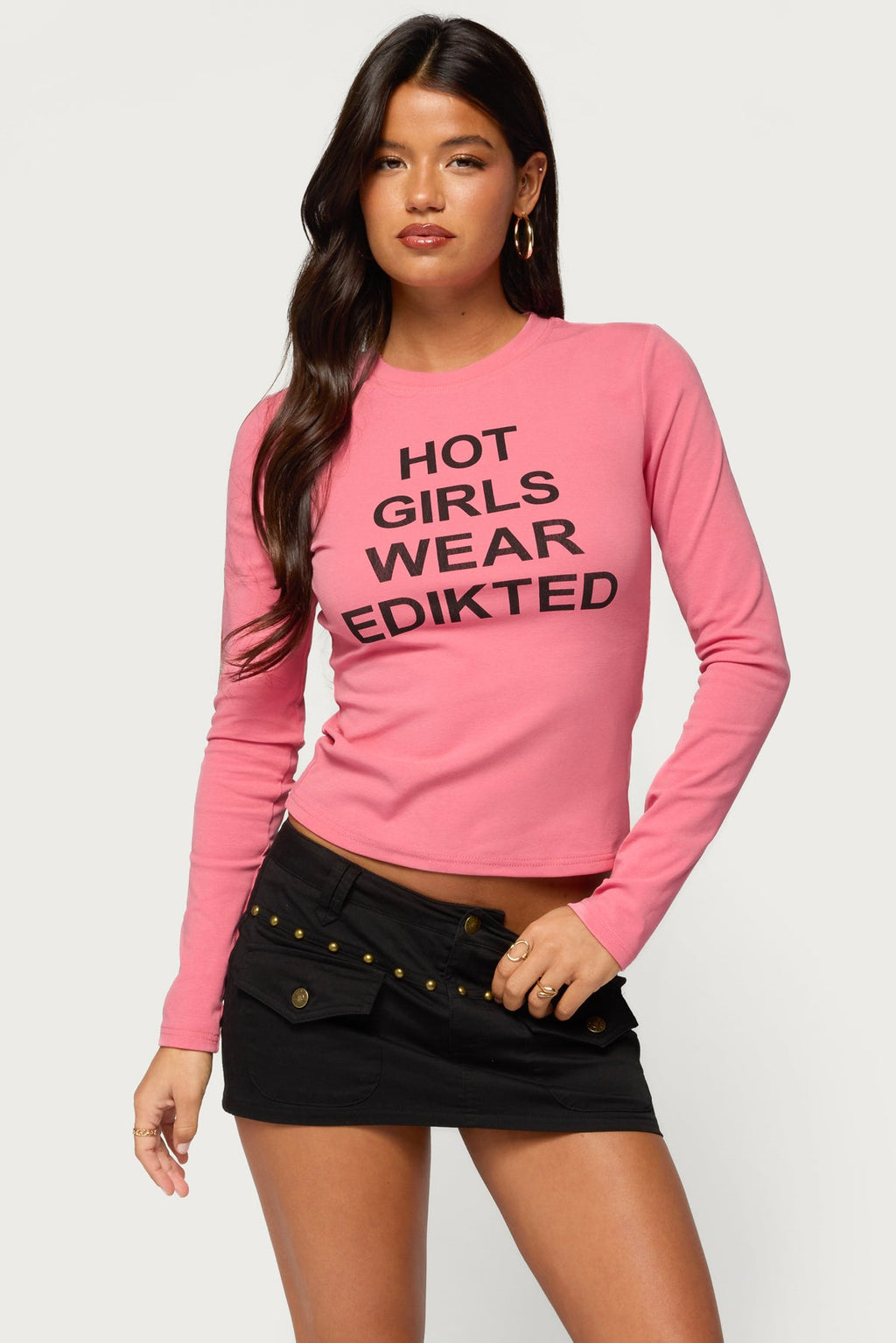 Edikted Hot Girl Long Sleeve Top
