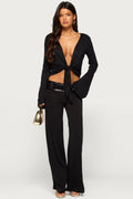 Moni Low Rise Foldover Sequin Pants