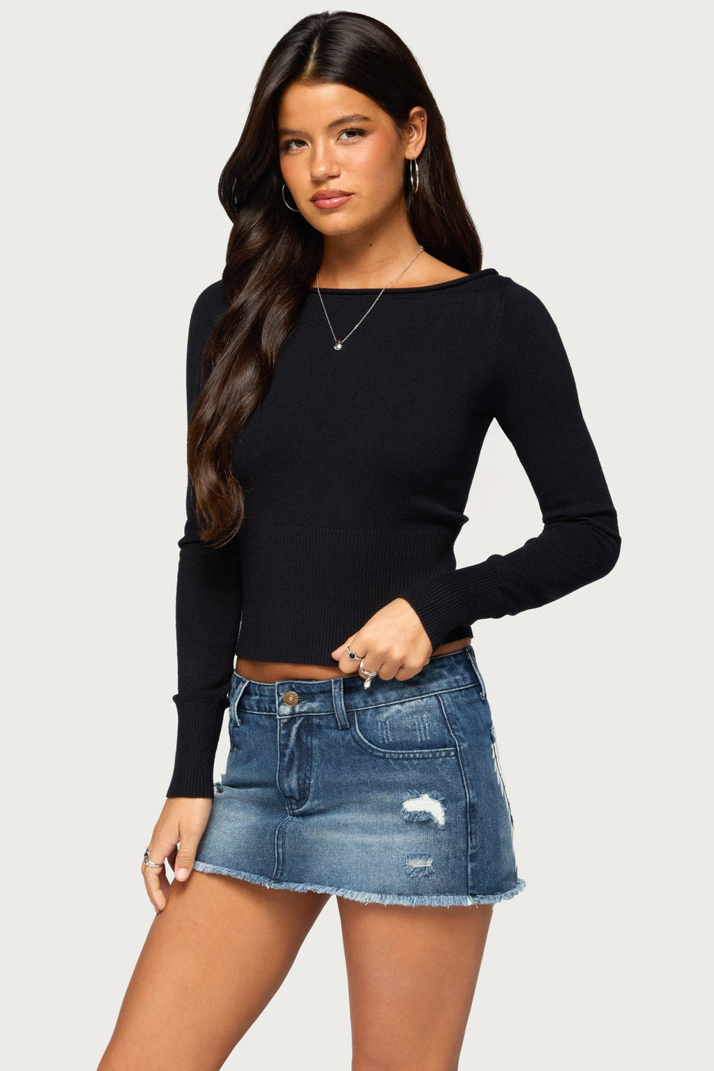 Sharley Rolled Knit Sweater